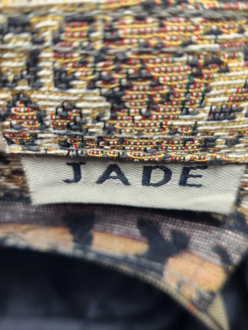 Jade Safari Animal Print Tapestry Zip Purse Tote Bag w/ Coin Purse Pockets